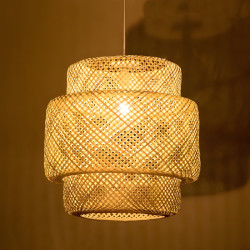 Straw Chandelier Large